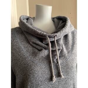 EDDIE BAUER Blue Drawstring Cowl Neck Sweater sz XS